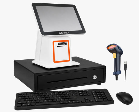 Punto de venta POS integral touch Screen 15´6 con Gaveta de dinero, Impresora Térmica de 58mm, Teclado, Lector de código